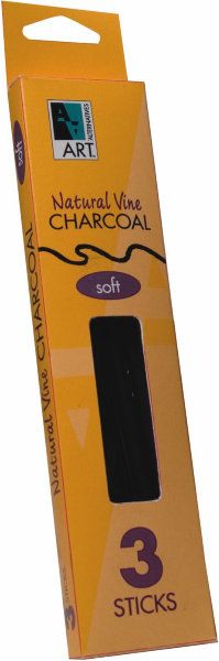 CHARCOAL VINE THIN SOFT 3/BX