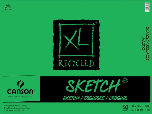XL RECYSKT 18X24  50SH TB(12)