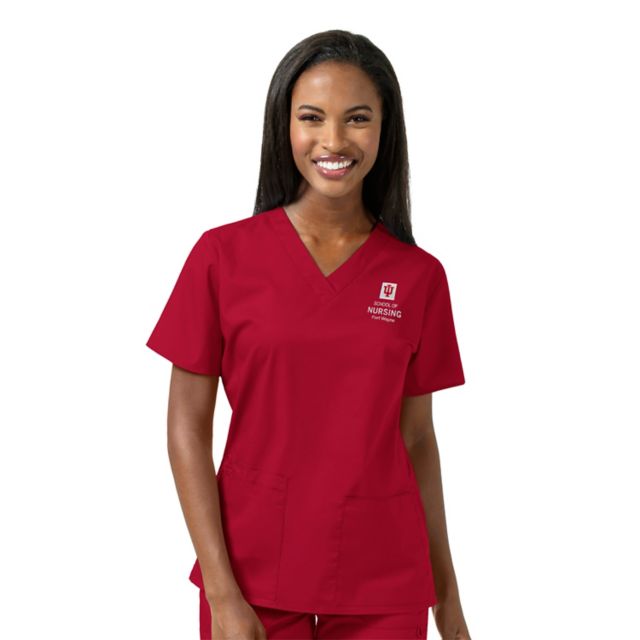 Womens Vneck Scrub Top (Extended Sizes)