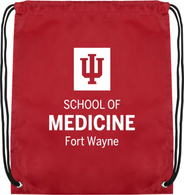 Indiana Drawstring Backpack IU Fort Wayne School of Medicine Stacked - ONLINE ONLY