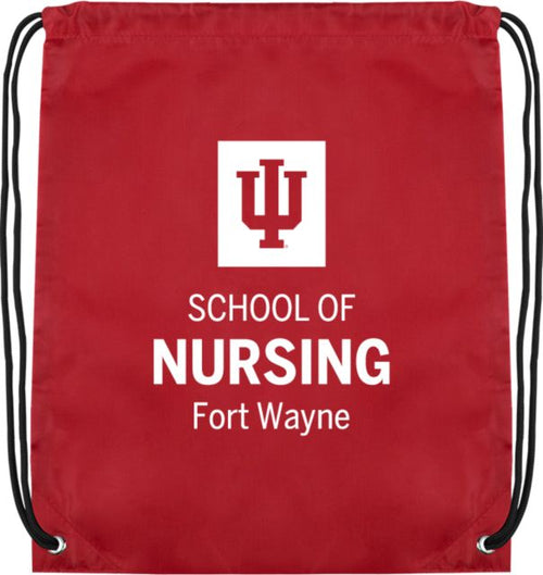 Indiana Drawstring Backpack IU Fort Wayne School of Nursing Stacked - ONLINE ONLY